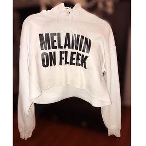 “Melanin on Fleek” cropped hoodie